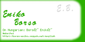 eniko borso business card